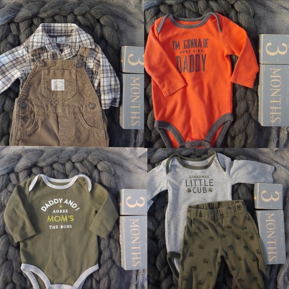 Carter's lot - 2 outfits and 2 onesies